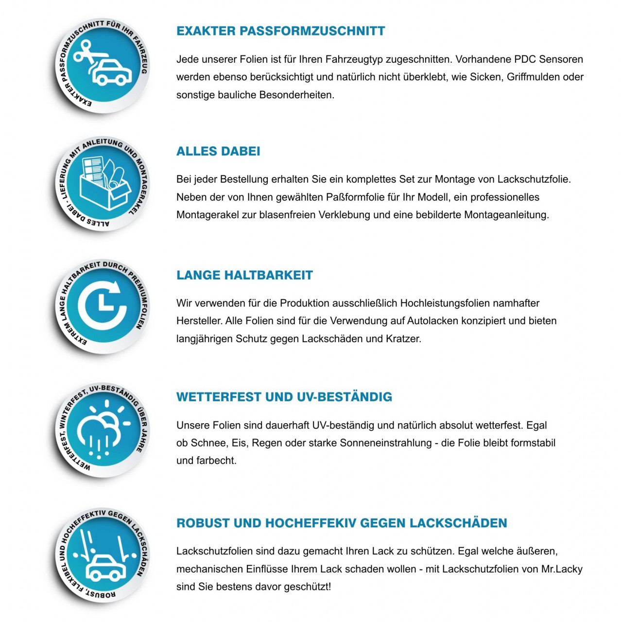Lackschutzfolie passend für VW Passat Variant - (V) B5 GP, Typ 3BG, BJ 2000-2005